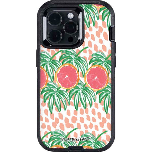 Bouffants and Broken Hearts Graphic Grapefruit Otterbox Defender iPhone Skin