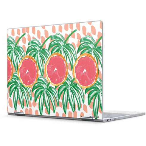 Bouffants and Broken Hearts Graphic Grapefruit Pixelbook Skin