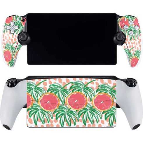 Bouffants and Broken Hearts Graphic Grapefruit PlayStation PS5 Skins