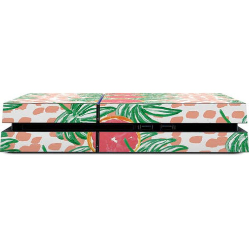 Bouffants and Broken Hearts Graphic Grapefruit PS4 Console Skin