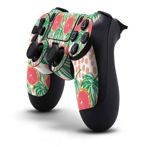 Bouffants and Broken Hearts Graphic Grapefruit PS4 Controller Skin