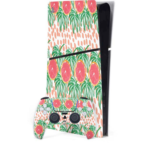 Bouffants and Broken Hearts Graphic Grapefruit PlayStation PS5 Skins
