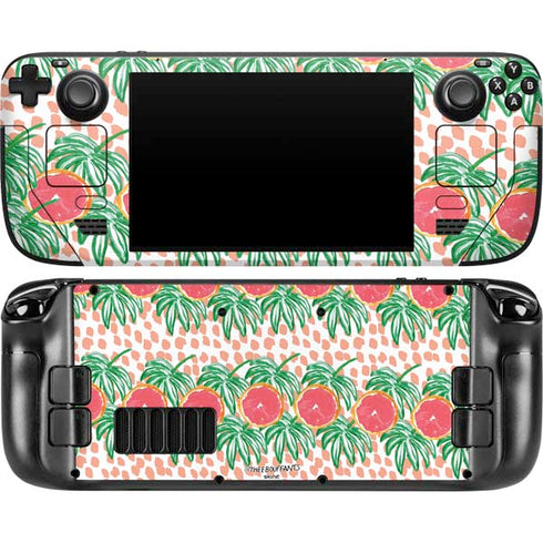Bouffants and Broken Hearts Graphic Grapefruit Steam Deck Handheld Gaming Computer OLED Skin