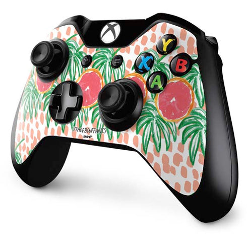 Bouffants and Broken Hearts Graphic Grapefruit Xbox One Controller Skin