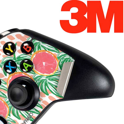 Bouffants and Broken Hearts Graphic Grapefruit Xbox One Controller Skin