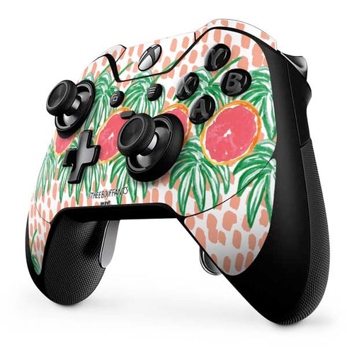 Bouffants and Broken Hearts Graphic Grapefruit Xbox One Elite Controller Skin