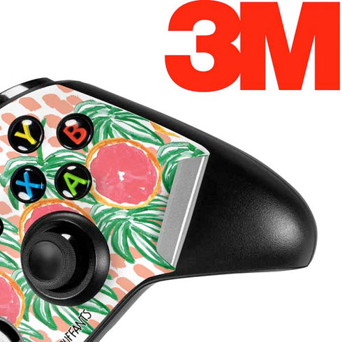 Bouffants and Broken Hearts Graphic Grapefruit Xbox One S Controller Skin