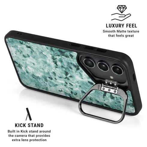 Graphite Turquoise Galaxy S25 Kickstand Case