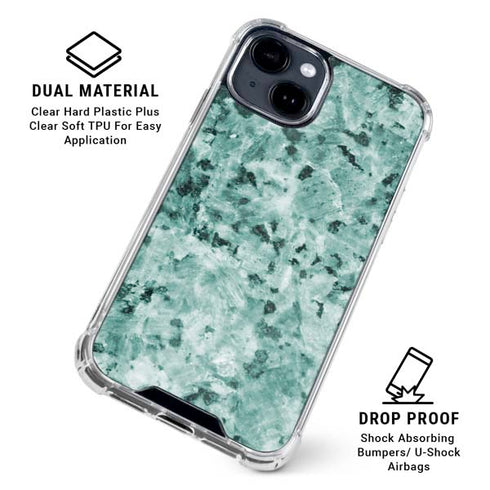 Graphite Turquoise iPhone 15 Clear Case