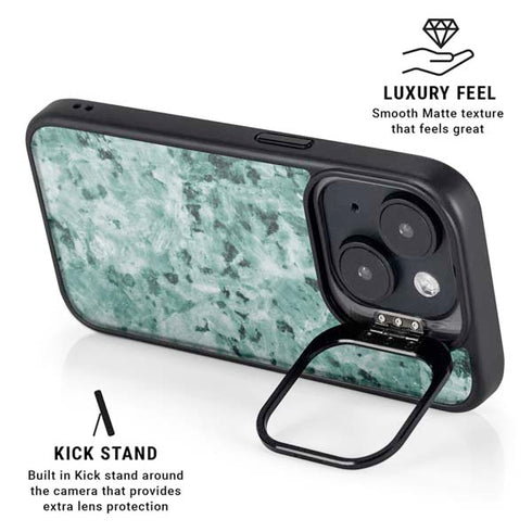 Graphite Turquoise iPhone 15 Kickstand Case