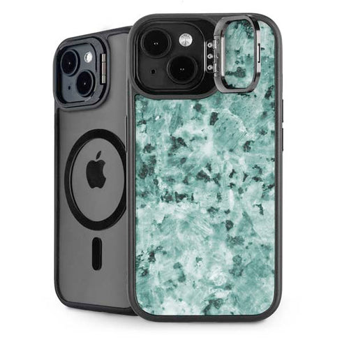 Graphite Turquoise iPhone 15 Plus Kickstand Case