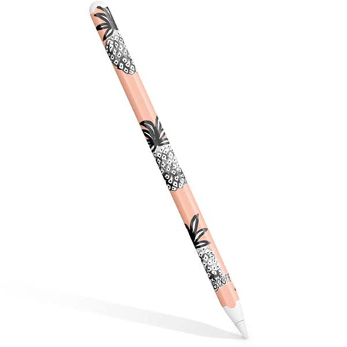 Bouffants and Broken Hearts Gray Scale Pineapple Apple Pencil (2nd Gen 2019) Skin