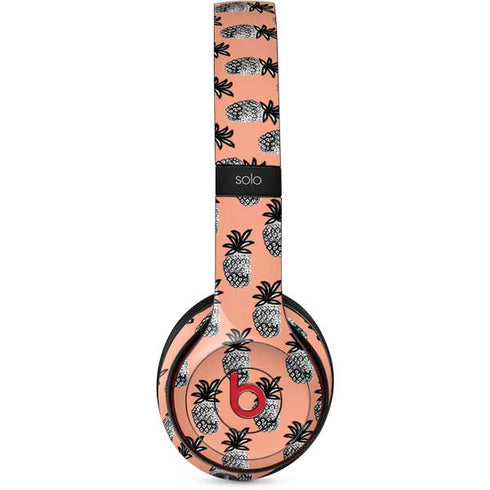 Bouffants and Broken Hearts Gray Scale Pineapple Beats Solo 3 Wireless Skin