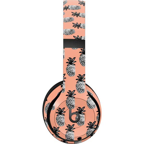 Bouffants and Broken Hearts Gray Scale Pineapple Beats Studio Pro Wireless Headphones Skin