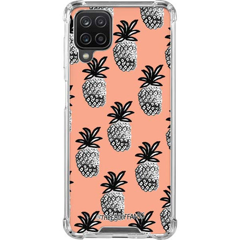 Bouffants and Broken Hearts Gray Scale Pineapple Galaxy Cases