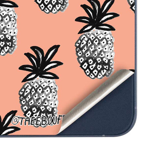 Bouffants and Broken Hearts Gray Scale Pineapple Galaxy A35 5G Skin