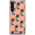 Bouffants and Broken Hearts Gray Scale Pineapple Galaxy S24 FE Clear Case