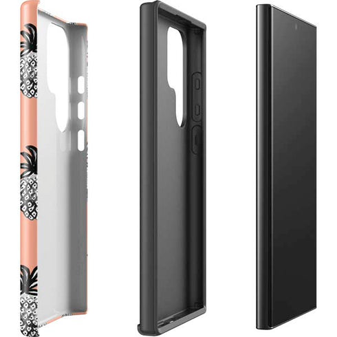 Bouffants and Broken Hearts Gray Scale Pineapple Galaxy S25 Ultra Impact Case
