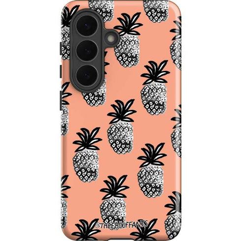 Bouffants and Broken Hearts Gray Scale Pineapple Galaxy S26 Plus Impact Case