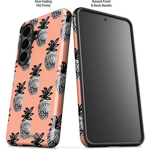 Bouffants and Broken Hearts Gray Scale Pineapple Galaxy S26 Plus Impact Case