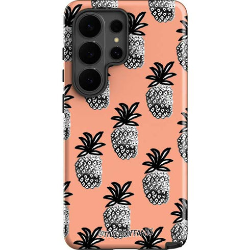 Bouffants and Broken Hearts Gray Scale Pineapple Galaxy S26 Ultra Impact Case