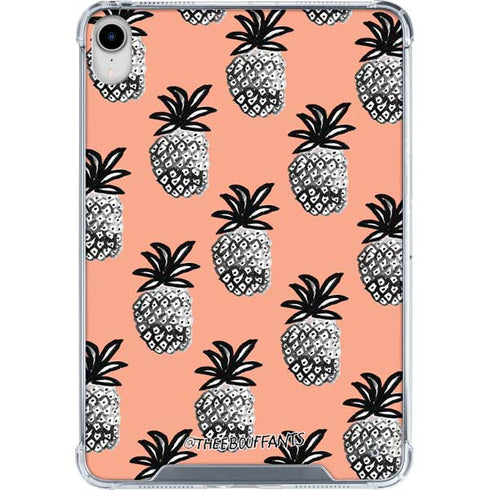 Bouffants and Broken Hearts Gray Scale Pineapple iPad 11th Gen (2025) Clear Case