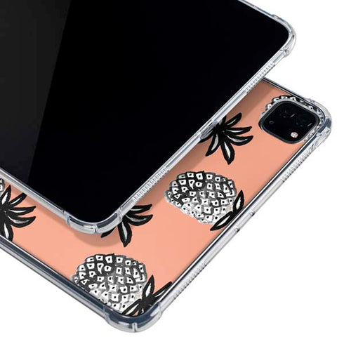 Bouffants and Broken Hearts Gray Scale Pineapple iPad Pro 11in (2024) Clear Case
