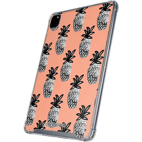 Bouffants and Broken Hearts Gray Scale Pineapple iPad Cases