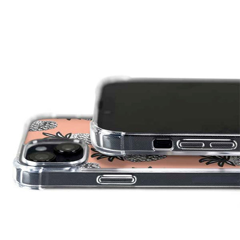 Bouffants and Broken Hearts Gray Scale Pineapple iPhone 14 MagSafe Case