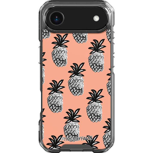 Bouffants and Broken Hearts Gray Scale Pineapple iPhone 17 Air Clear Case
