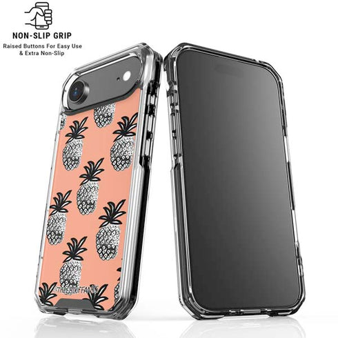 Bouffants and Broken Hearts Gray Scale Pineapple iPhone 17 Air Clear Case