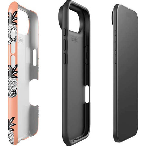 Bouffants and Broken Hearts Gray Scale Pineapple iPhone 17 Air Impact Case