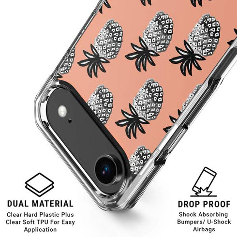 Bouffants and Broken Hearts Gray Scale Pineapple iPhone 17 Air MagSafe Case