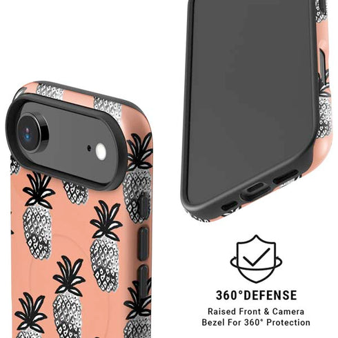 Bouffants and Broken Hearts Gray Scale Pineapple iPhone 17 Air Magsafe Impact Case