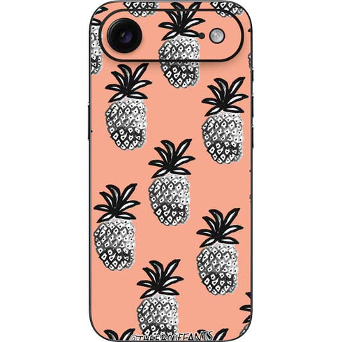 Bouffants and Broken Hearts Gray Scale Pineapple iPhone 17 Air Skin