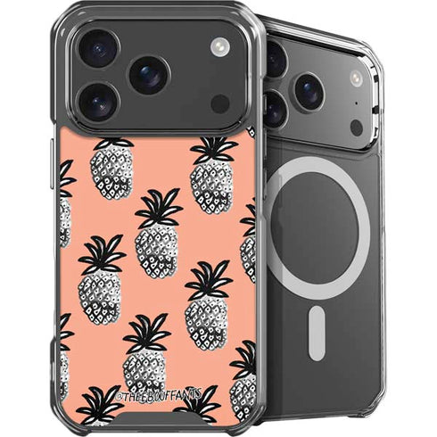 Bouffants and Broken Hearts Gray Scale Pineapple iPhone 17 Pro Max MagSafe Case