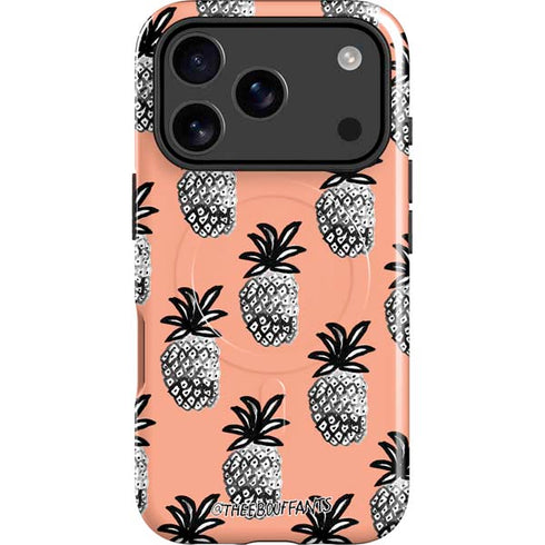 Bouffants and Broken Hearts Gray Scale Pineapple iPhone 17 Pro Max Magsafe Impact Case