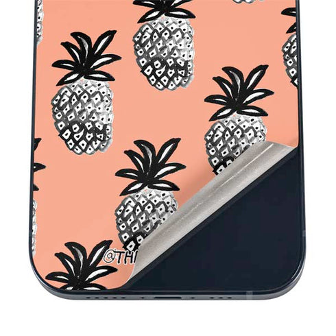 Bouffants and Broken Hearts Gray Scale Pineapple iPhone 17 Pro Skin