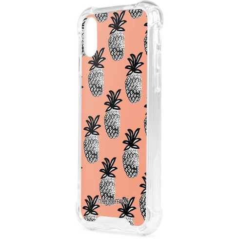 Bouffants and Broken Hearts Gray Scale Pineapple iPhone XS Clear Case