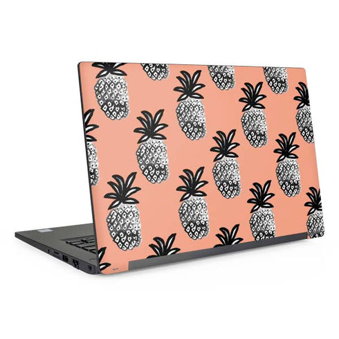 Bouffants and Broken Hearts Gray Scale Pineapple Dell Latitude Skin
