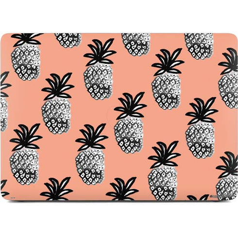 Bouffants and Broken Hearts Gray Scale Pineapple Apple MacBook Air Skin