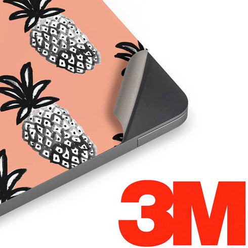 Bouffants and Broken Hearts Gray Scale Pineapple Apple MacBook Air Skin