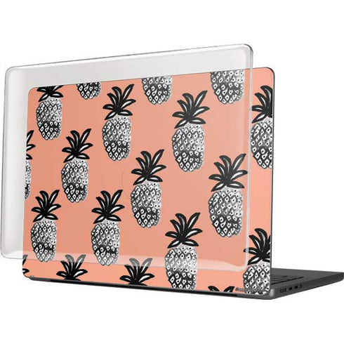Bouffants and Broken Hearts Gray Scale Pineapple MacBook Pro 14in (2021-24) Case plus Skin