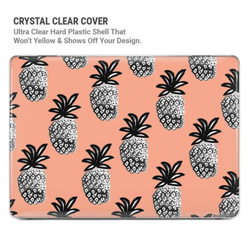 Bouffants and Broken Hearts Gray Scale Pineapple MacBook Pro 14in (2021-24) Case plus Skin
