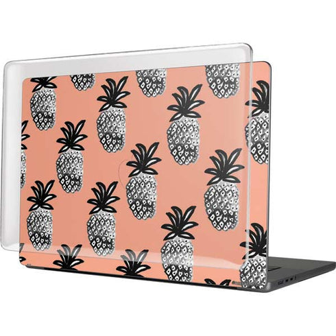 Bouffants and Broken Hearts Gray Scale Pineapple MacBook Cases