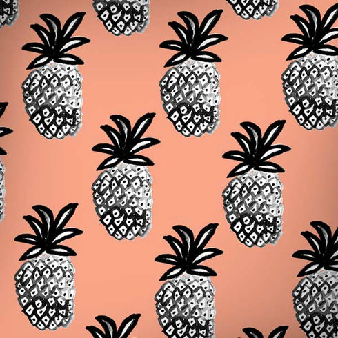 Bouffants and Broken Hearts Gray Scale Pineapple Moto G6 Skin
