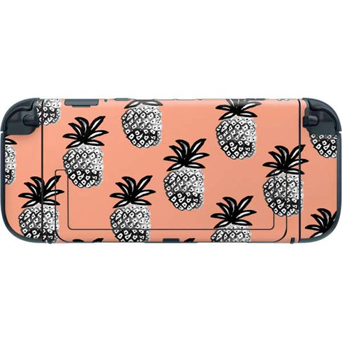 Bouffants and Broken Hearts Gray Scale Pineapple Nintendo Switch 2 (2025) with Joy-Con Skin