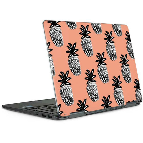 Bouffants and Broken Hearts Gray Scale Pineapple Notebook 9 Pro 13in (2017) Skin