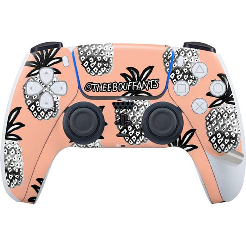 Bouffants and Broken Hearts Gray Scale Pineapple PS5 Pro Disk Bundle Skin