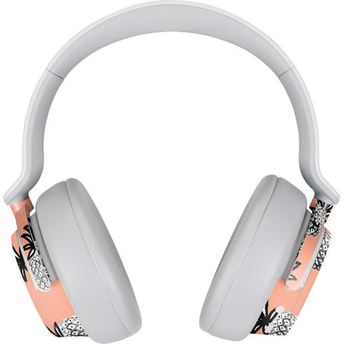 Bouffants and Broken Hearts Gray Scale Pineapple Surface Headphones Skin